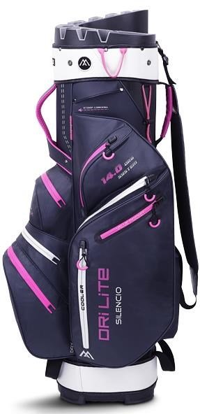 Big Max Dri Lite Silencio 2 Organizer cart bag, steel blue/plata/fuchsia