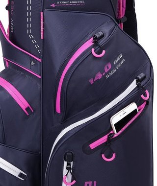 Big Max Dri Lite Silencio 2 Organizer cart bag, steel blue/plata/fuchsia