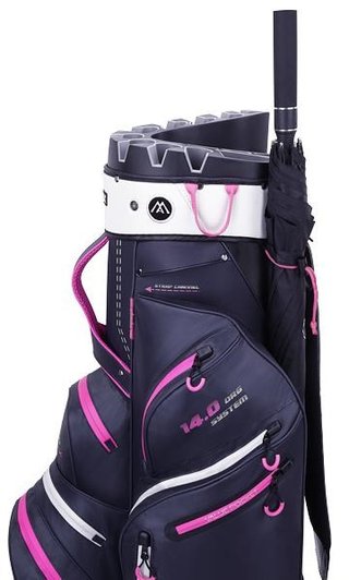 Big Max Dri Lite Silencio 2 Organizer cart bag, steel blue/plata/fuchsia
