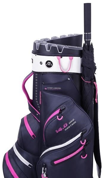 Big Max Dri Lite Silencio 2 Organizer cart bag, steel blue/plata/fuchsia