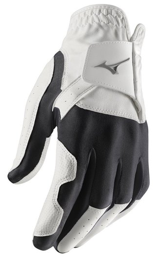 Mizuno Stretch guante de golf para hombre, blanco/negro