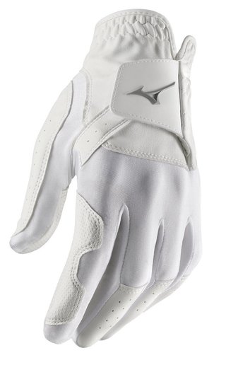 Mizuno Stretch guante de golf para hombre, blanco