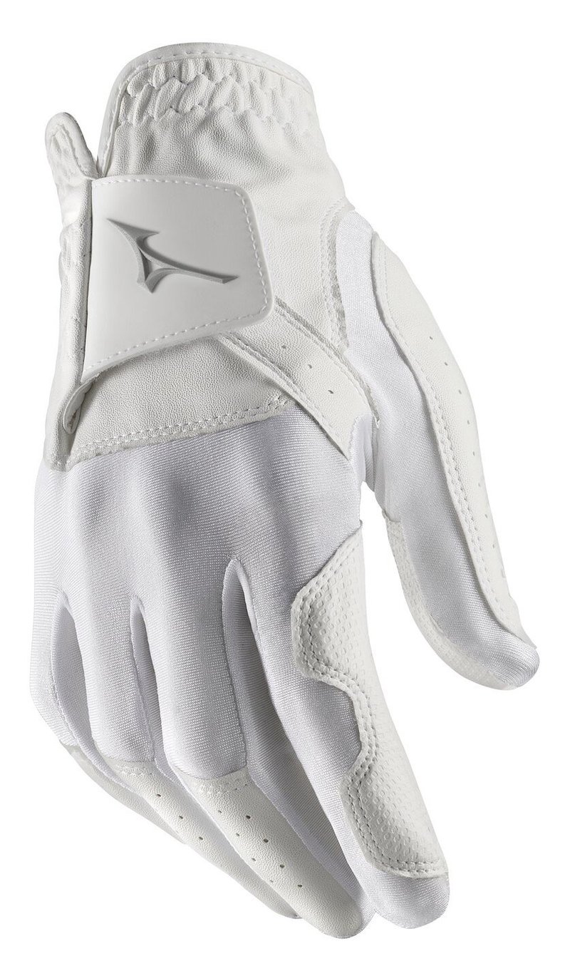 Mizuno Stretch guante de golf para hombre, blanco