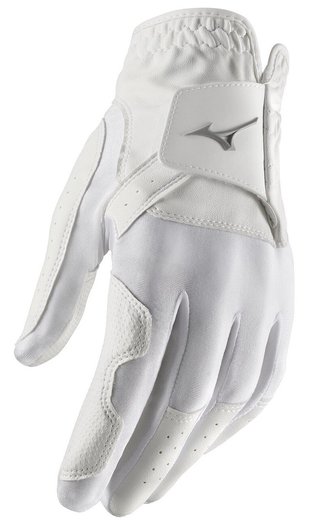 Mizuno Stretch guante de golf para mujer, blanco