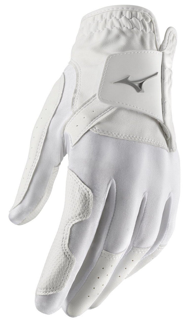Mizuno Stretch guante de golf para mujer, blanco