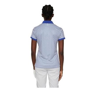 J.Lindeberg Tour Tech Print polo de mujer, tour geo moonbeam