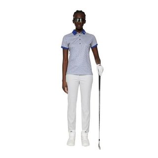 J.Lindeberg Tour Tech Print polo de mujer, tour geo moonbeam
