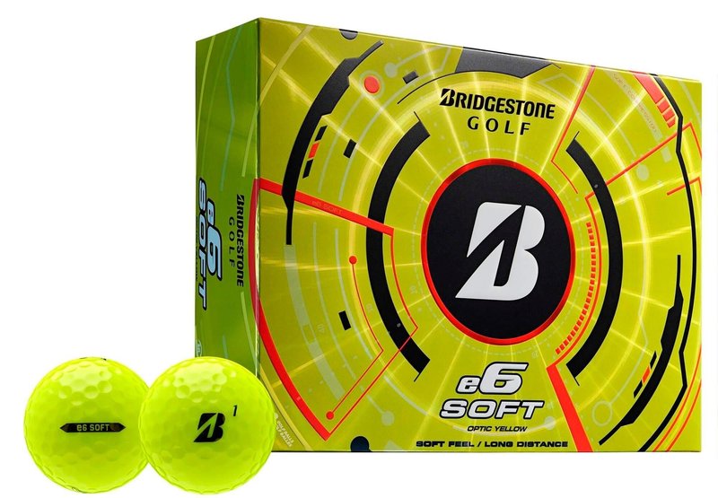 Bridgestone e6 Soft pelotas de golf 2025, amarillas
