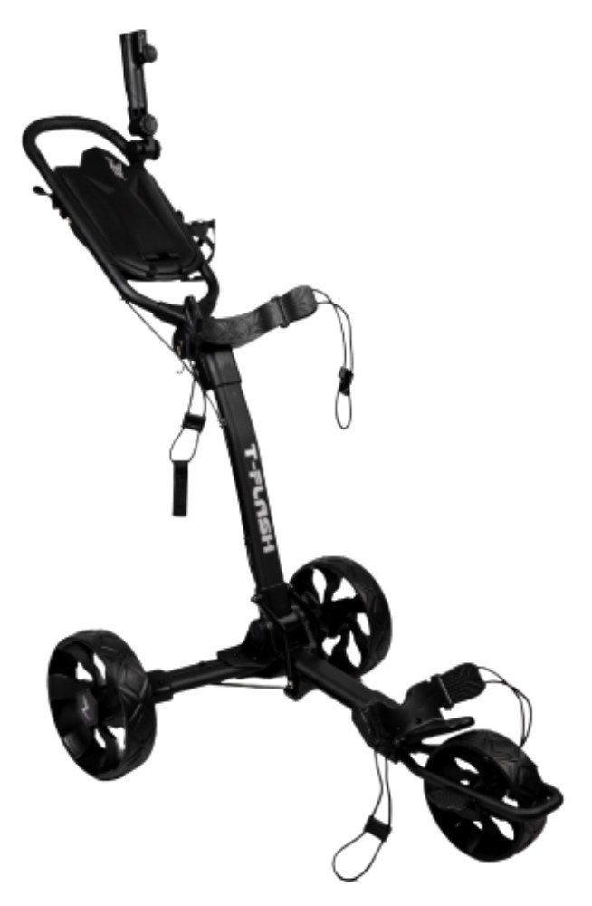 Axglo TriLite T-Flash carbon decor carrito manual de golf, negro/negro