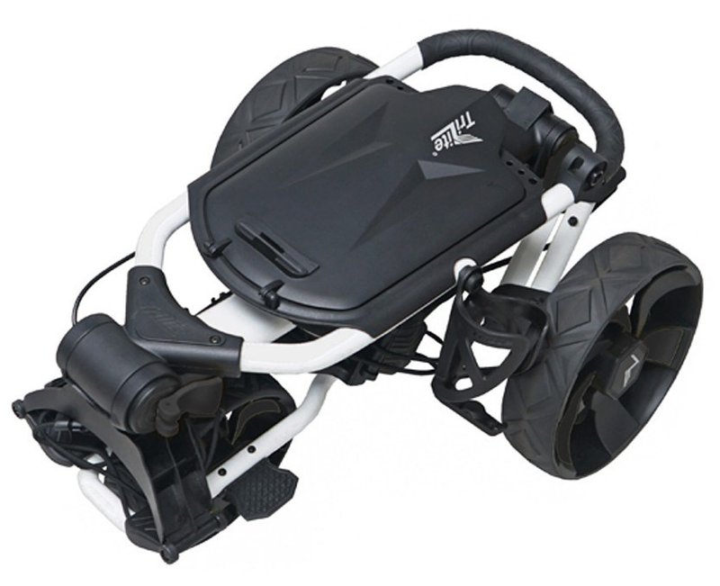 Axglo TriLite T-Flash carrito manual de golf, blanco/negro
