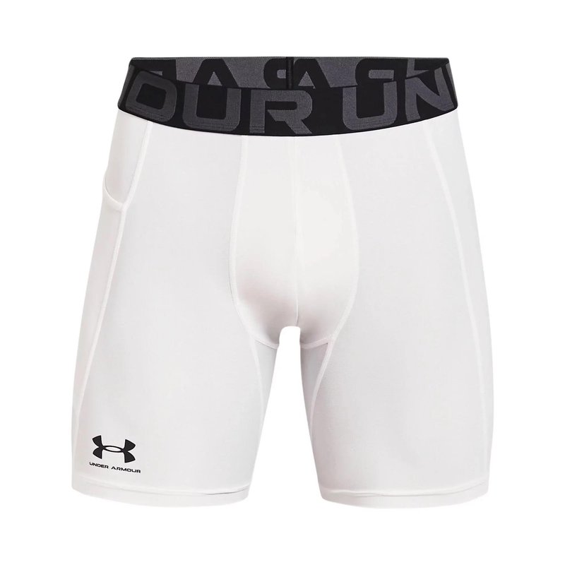 Under Armour HeatGear Shorts bóxer de compresión para hombre, blanco
