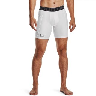 Under Armour HeatGear Shorts bóxer de compresión para hombre, blanco
