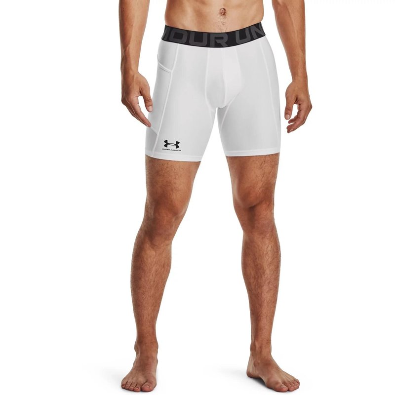 Under Armour HeatGear Shorts bóxer de compresión para hombre, blanco