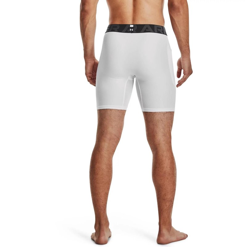 Under Armour HeatGear Shorts bóxer de compresión para hombre, blanco