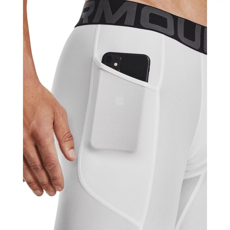 Under Armour HeatGear Shorts bóxer de compresión para hombre, blanco