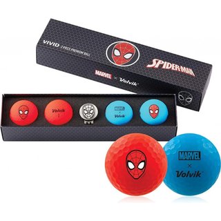 Volvik VIVID MARVEL SPIDERMAN pelotas de golf, mix de colores