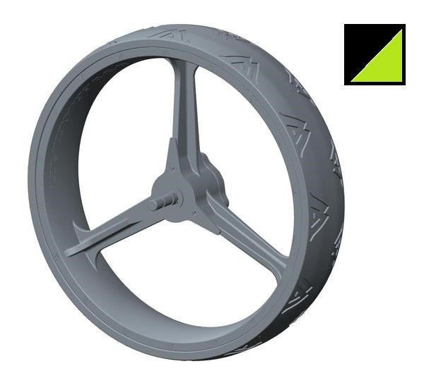 Big Max SPARE PART - Big Max Rear wheel (1PC) accesorio para carrito, verde/negro