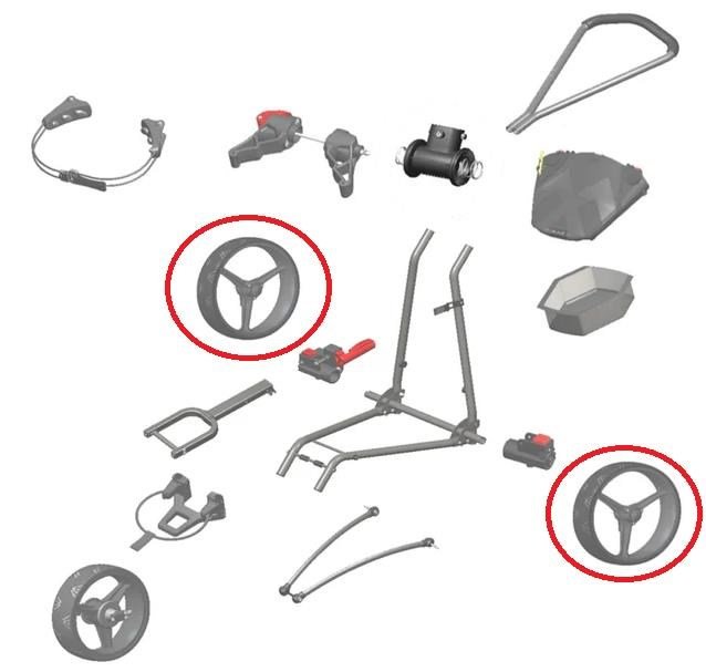 Big Max SPARE PART - Big Max Rear wheel (1PC) accesorio para carrito, verde/negro
