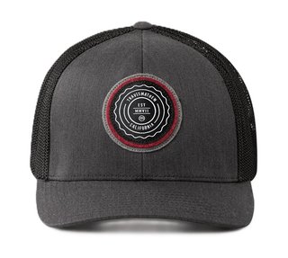 Travis Mathew The Patch gorra de hombre, heather grey pinstripe