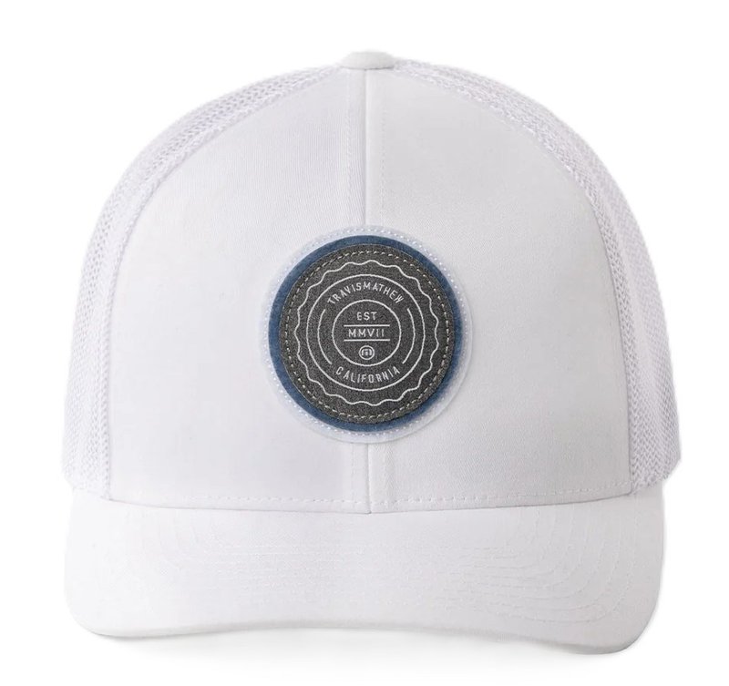 Travis Mathew The Patch gorra para hombre, blanca