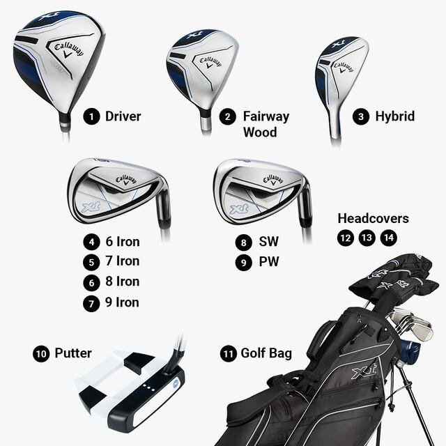 Callaway XT 26 11PC set de golf junior, negro