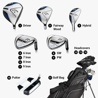 Callaway XT 26 11PC set de golf junior, negro