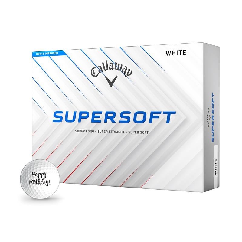 Callaway Supersoft pelotas de golf HAPPY BIRTHDAY