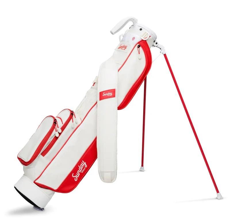 Sunday Golf Loma pencil bag, rojo/blanco roto