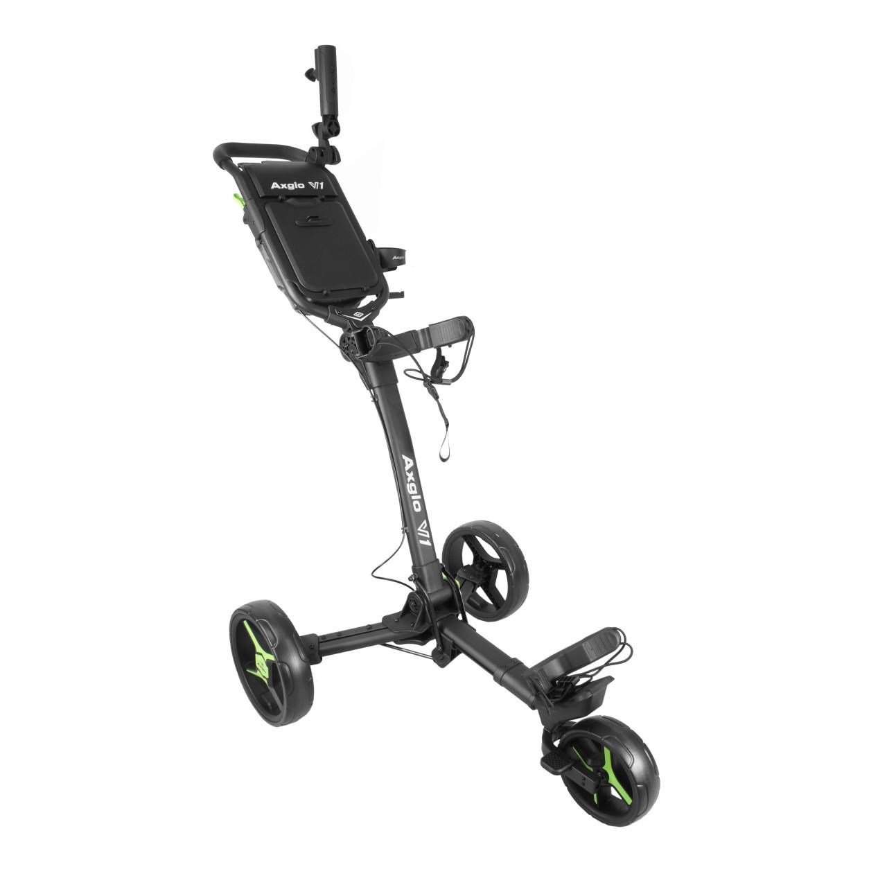 Axglo V1 carrito de golf manual, negro/verde