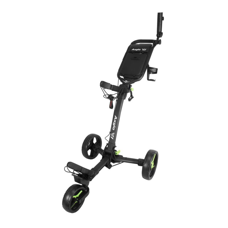Axglo V1 carrito de golf manual, negro/verde