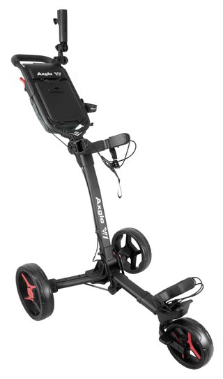 Axglo V1 carrito de golf manual, negro/rojo
