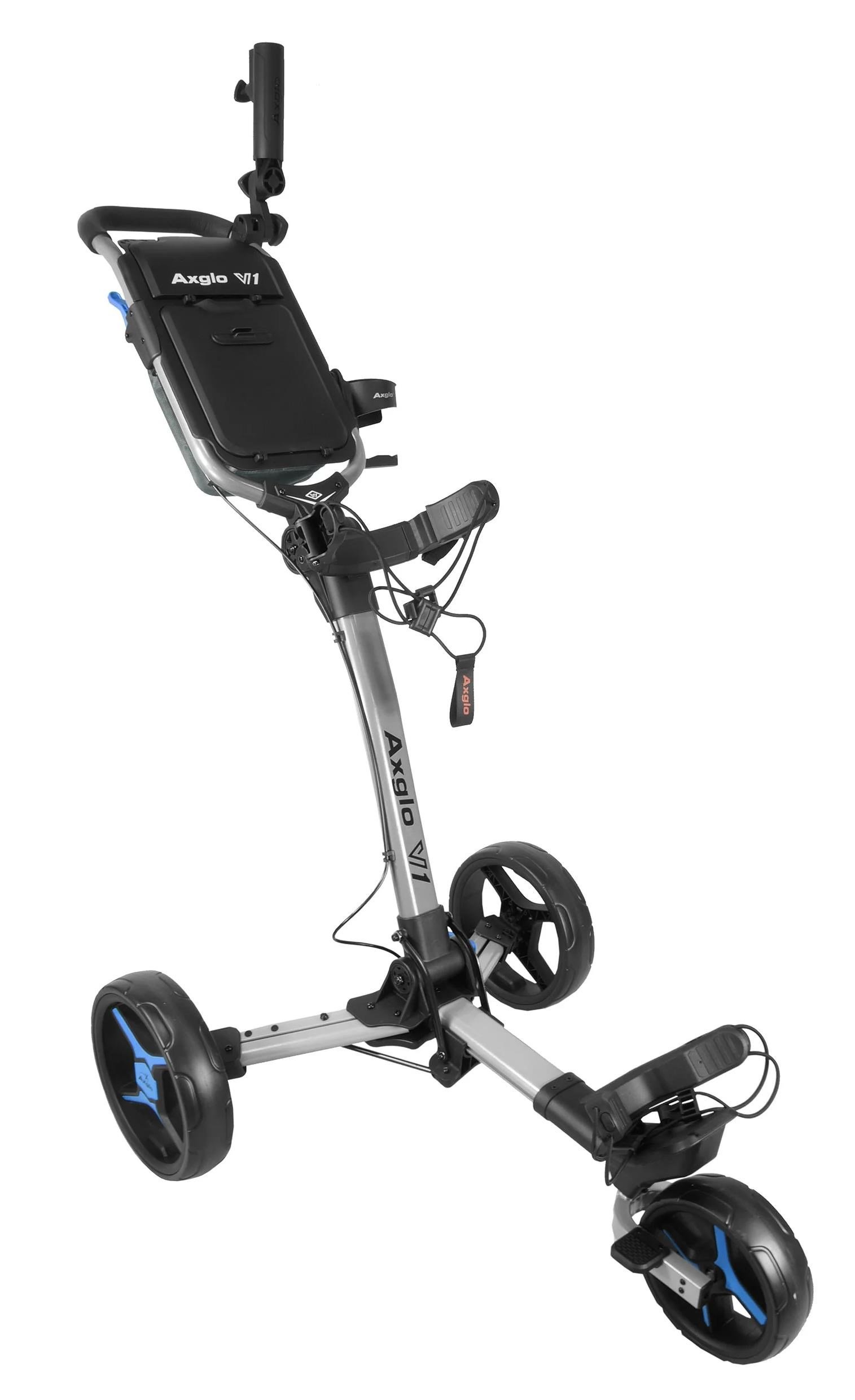 Axglo V1 carrito de golf manual, plata/azul