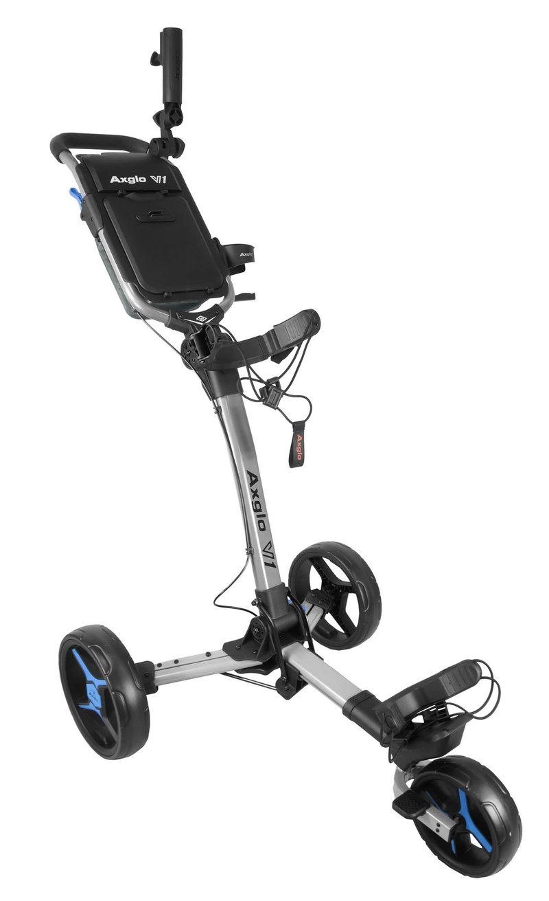 Axglo V1 carrito de golf manual, plata/azul