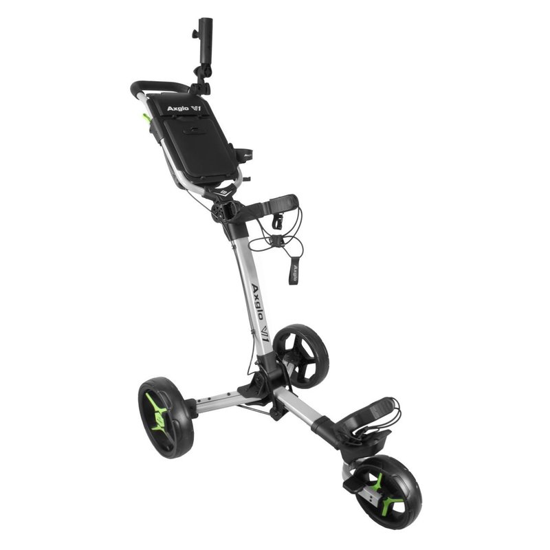 Axglo V1 carrito de golf manual, plata/verde