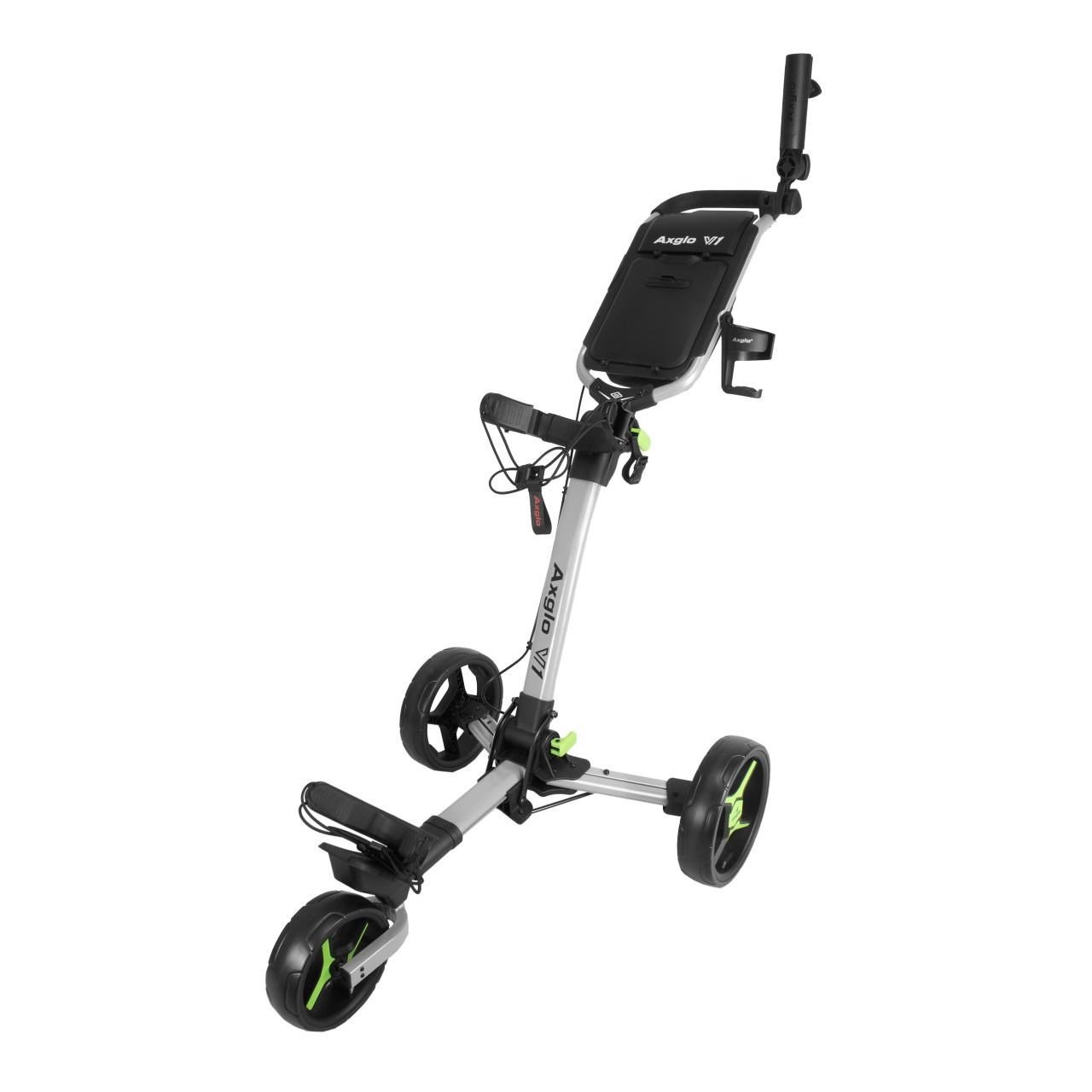 Axglo V1 carrito de golf manual, plata/verde