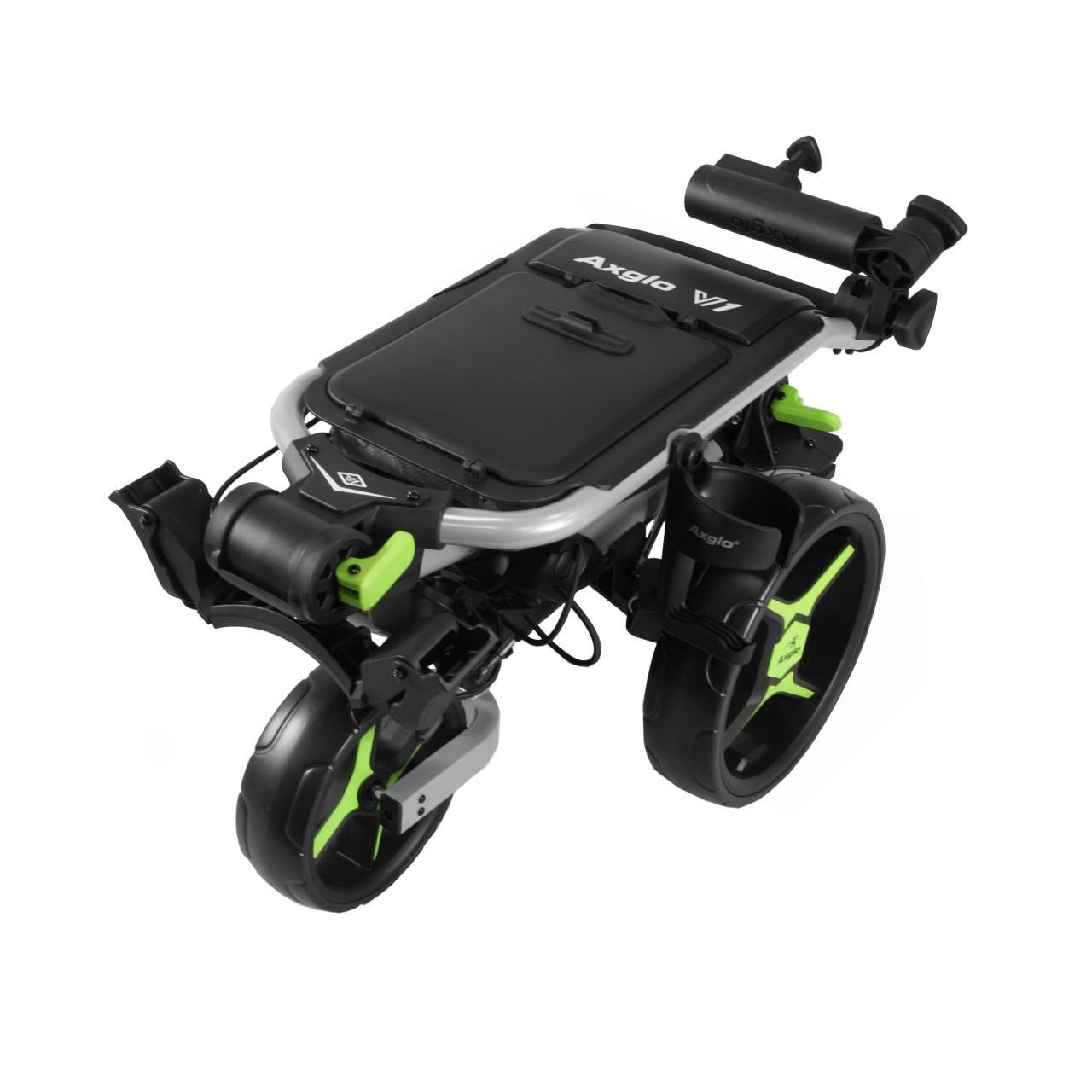 Axglo V1 carrito de golf manual, plata/verde