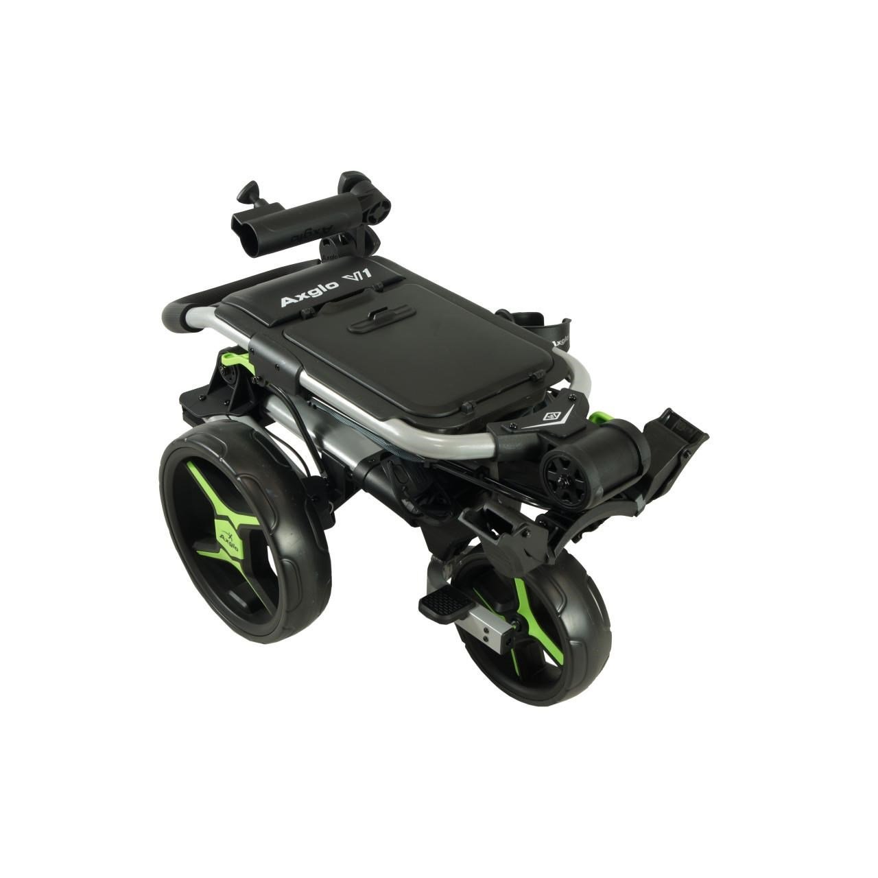 Axglo V1 carrito de golf manual, plata/verde