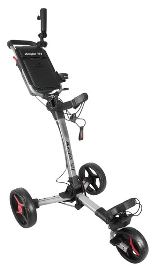 Axglo V1 carrito de golf manual, plata/rojo