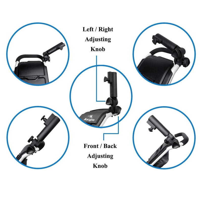 Axglo Adjustable Umbrella Holder accesorio para carrito, negro