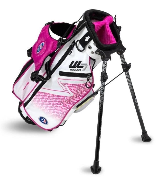 U.S. Kids Golf UL7-42 (107cm) set de golf junior, grafito, + bolsa stand, blanco/rosa