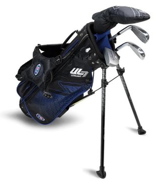 U.S. Kids Golf UL7-45 (114cm) set de golf junior, grafito, + bolsa stand, negro/azul