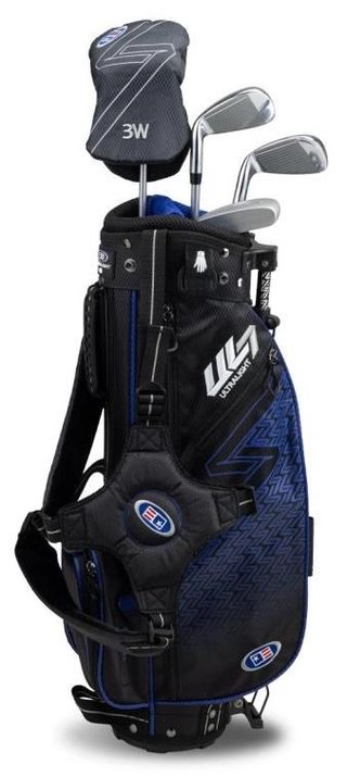 U.S. Kids Golf UL7-45 (114cm) set de golf junior, grafito, + bolsa stand, negro/azul