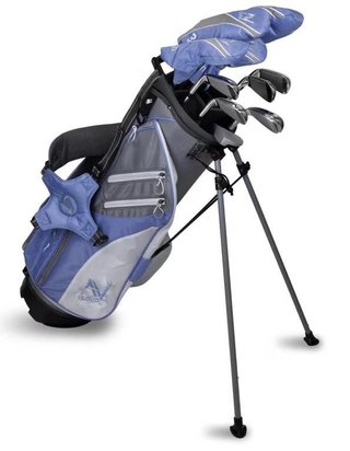 U.S. Kids Golf AV Cloud-60 (160cm) set de golf junior, grafito, 11 palos + bolsa de pie, gris/blanco/azul