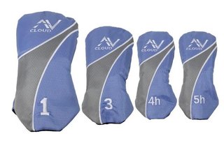 U.S. Kids Golf AV Cloud-60 (160cm) set de golf junior, grafito, 11 palos + bolsa de pie, gris/blanco/azul