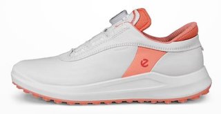 Ecco Core BOA zapatos de golf de mujer, blanco/burnt coral
