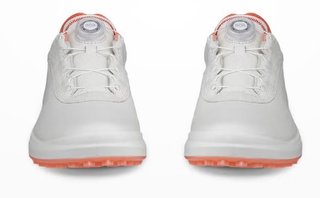 Ecco Core BOA zapatos de golf de mujer, blanco/burnt coral