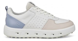 Ecco Ecco Street 720 zapatos de golf para mujer, grava/blanco/azul polvoriento
