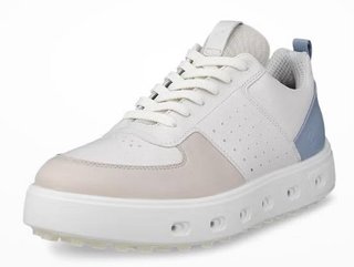 Ecco Ecco Street 720 zapatos de golf para mujer, grava/blanco/azul polvoriento