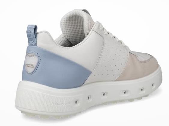 Ecco Ecco Street 720 zapatos de golf para mujer, grava/blanco/azul polvoriento