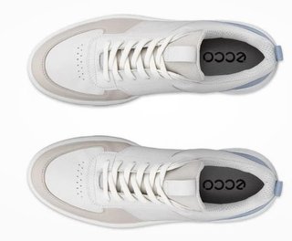 Ecco Ecco Street 720 zapatos de golf para mujer, grava/blanco/azul polvoriento